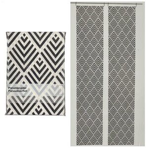 HEMTEX Black White Chevron Decorative Narrow Panel Curtain Set 1.5’ x 7.9’